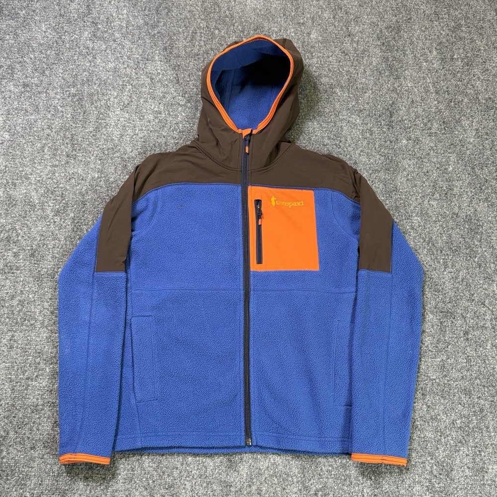 Cotopaxi Abrazo Hooded Full Zip Fleece Jacket Men's XS Blue Outdoor Hiking